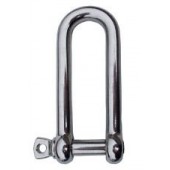 D Shackle, long x2 Stainless Steel, Diameter 4.5 Length 52mm 